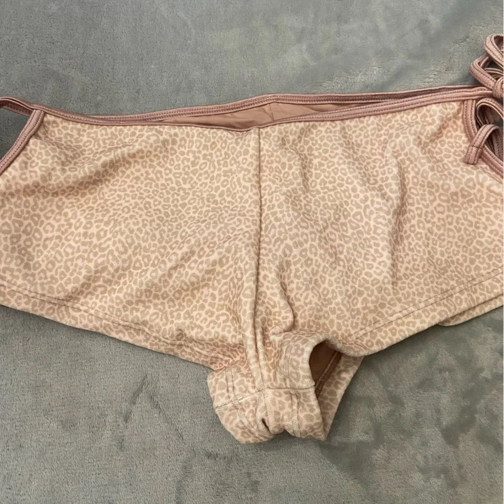 New! Frankie’s Bikinis Daphne Terry Cheeky Boy Short Coco Cheetah 10737